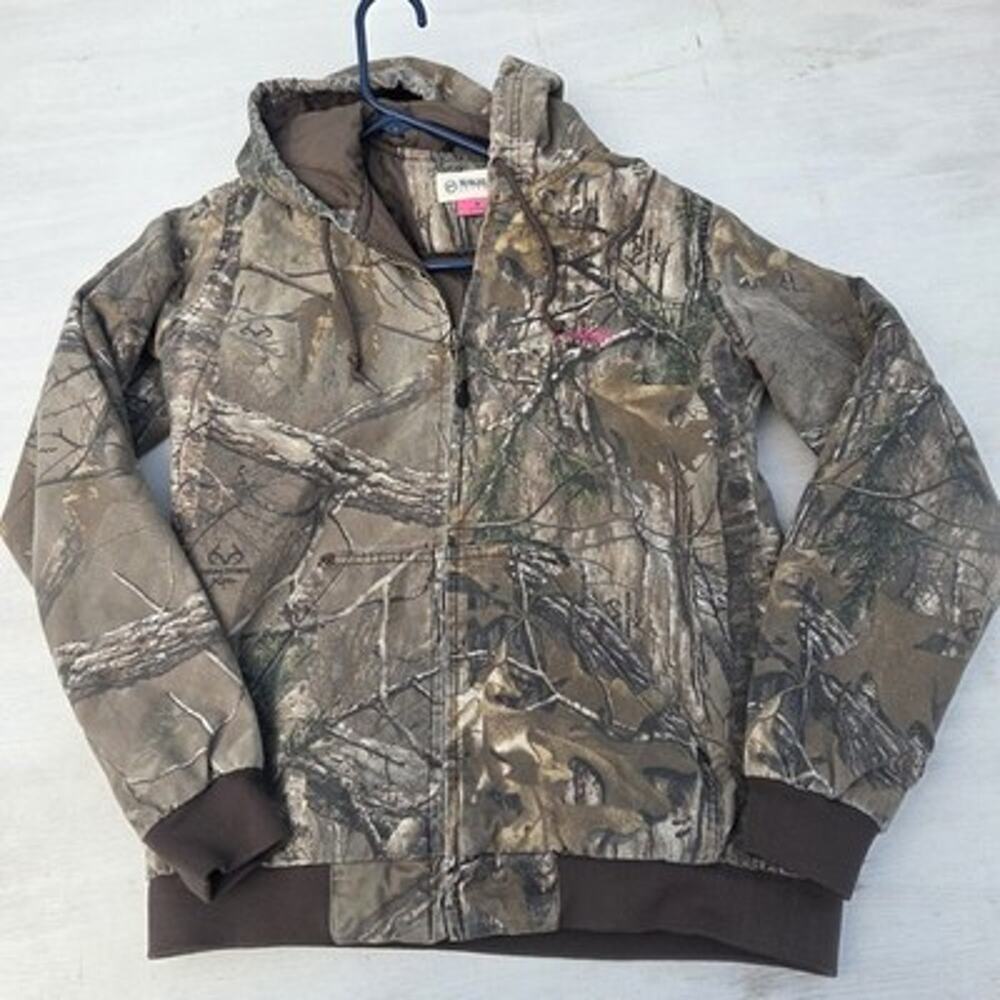 Magellan Outdoors Womens M Camouflage Hoodie Jacket Camo Hunting Coat